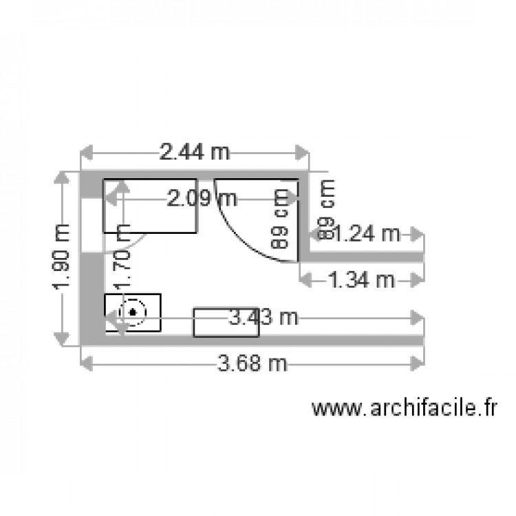 salle de bain1. Plan de 0 pièce et 0 m2