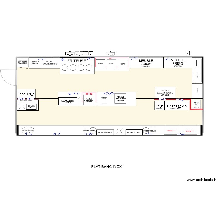 La boucherie 5. Plan de 1 pièce et 57 m2