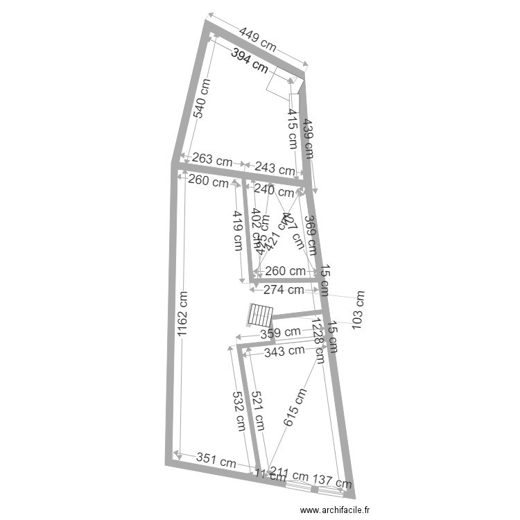 maison n1 tentative palier . Plan de 0 pièce et 0 m2