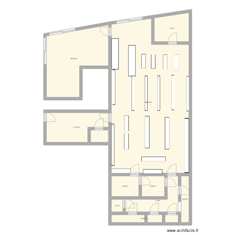 intermarché. Plan de 0 pièce et 0 m2