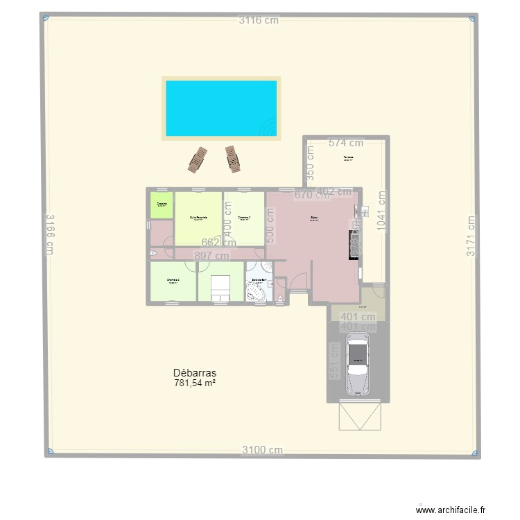 Feydols 1er. Plan de 10 pièces et 1163 m2