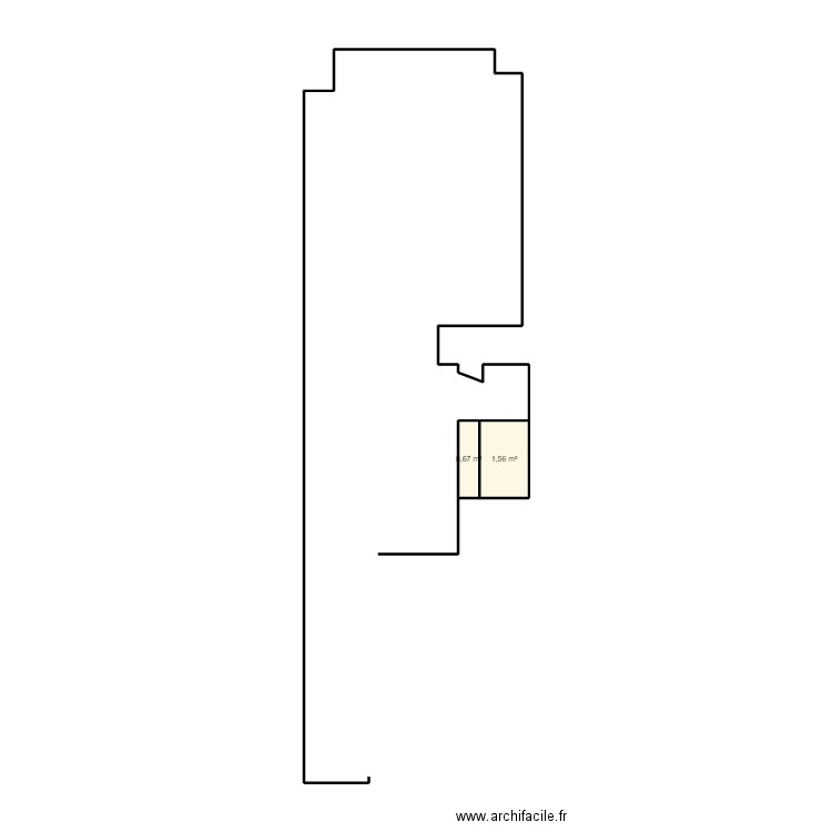 PLAN SALON. Plan de 2 pièces et 2 m2