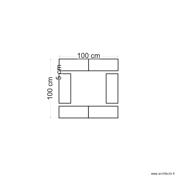 Parpaing. Plan de 0 pièce et 0 m2