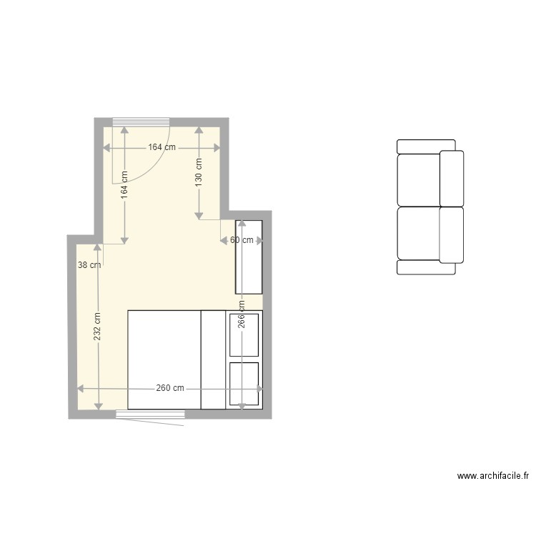 Chambre 2. Plan de 0 pièce et 0 m2