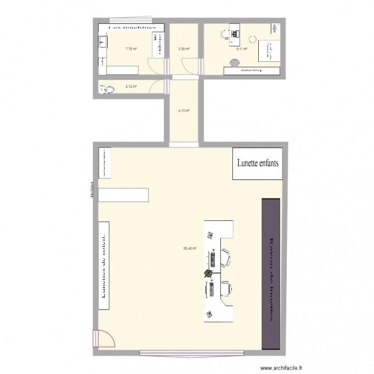 Magasin 3. Plan de 0 pièce et 0 m2