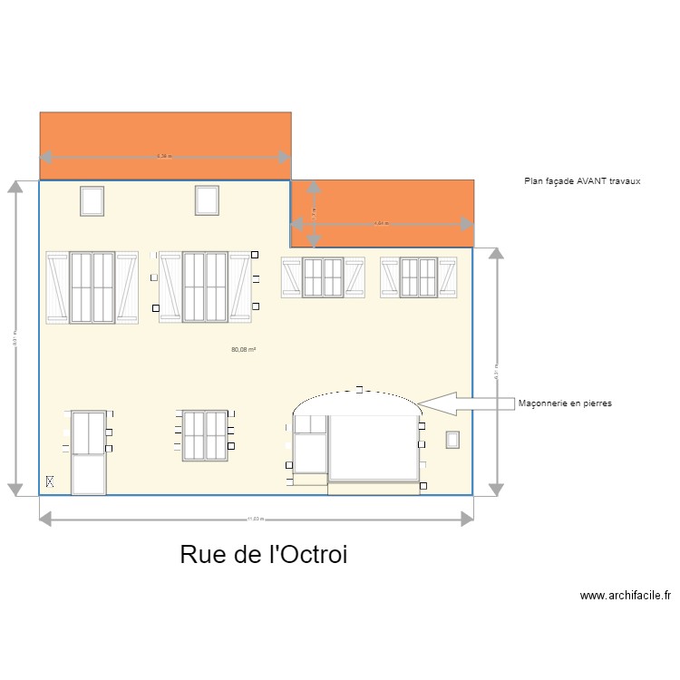 façade st hilaire. Plan de 0 pièce et 0 m2