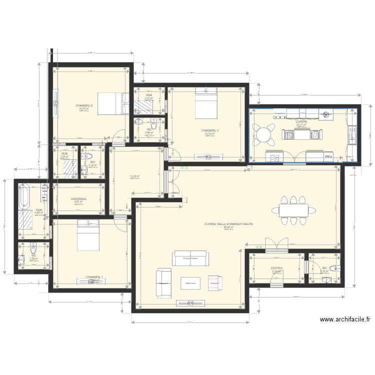 MASON GB 12. Plan de 15 pièces et 227 m2