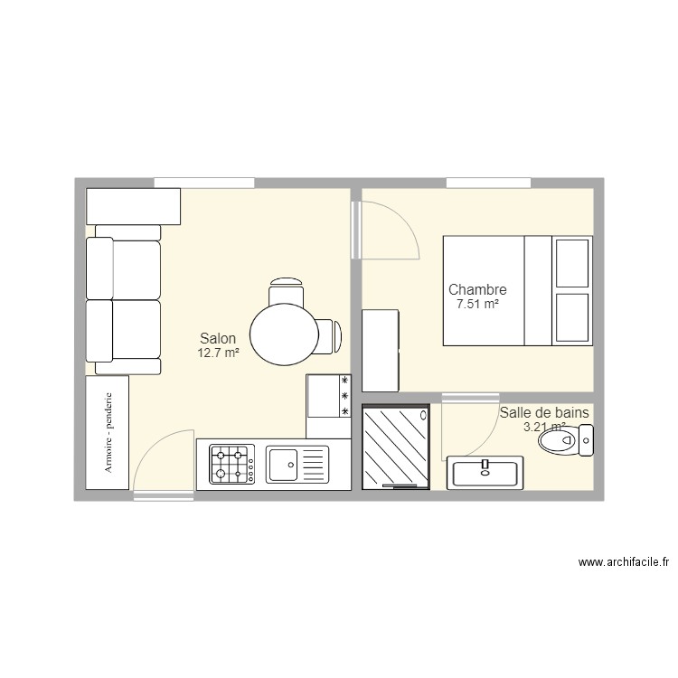 oberkampf. Plan de 0 pièce et 0 m2