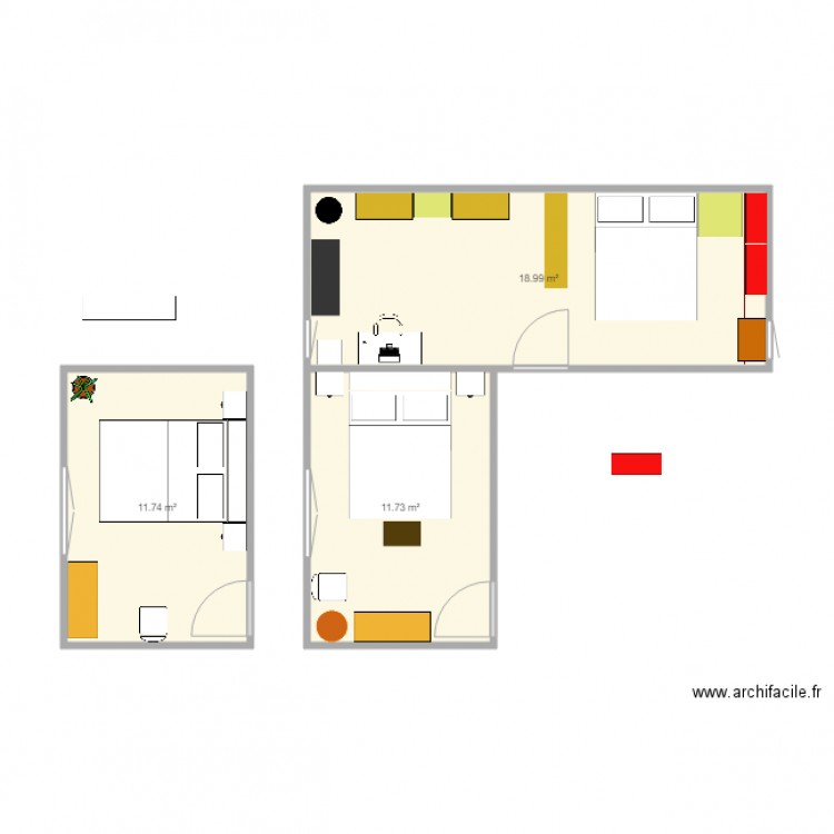 amenagement grenier. Plan de 0 pièce et 0 m2