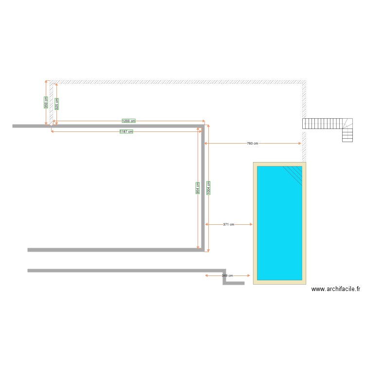 piscine. Plan de 0 pièce et 0 m2