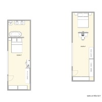 deux plan dif chambre avec ou sans salle de bain