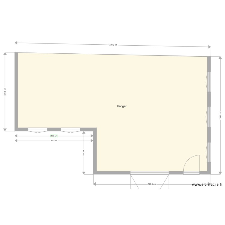 plan hangar. Plan de 0 pièce et 0 m2