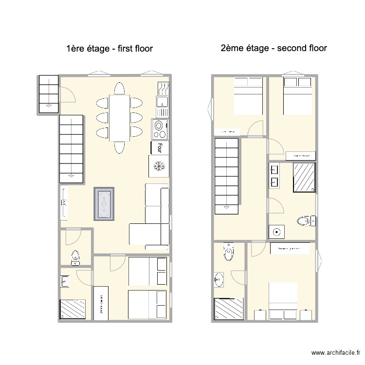 grand bru. Plan de 10 pièces et 35 m2