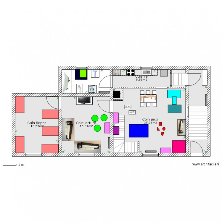 1 er étage. Plan de 0 pièce et 0 m2