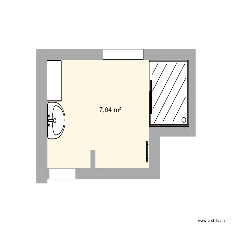 Rouet - Plan 1 pièce 8 m2 dessiné par ClemErgo40