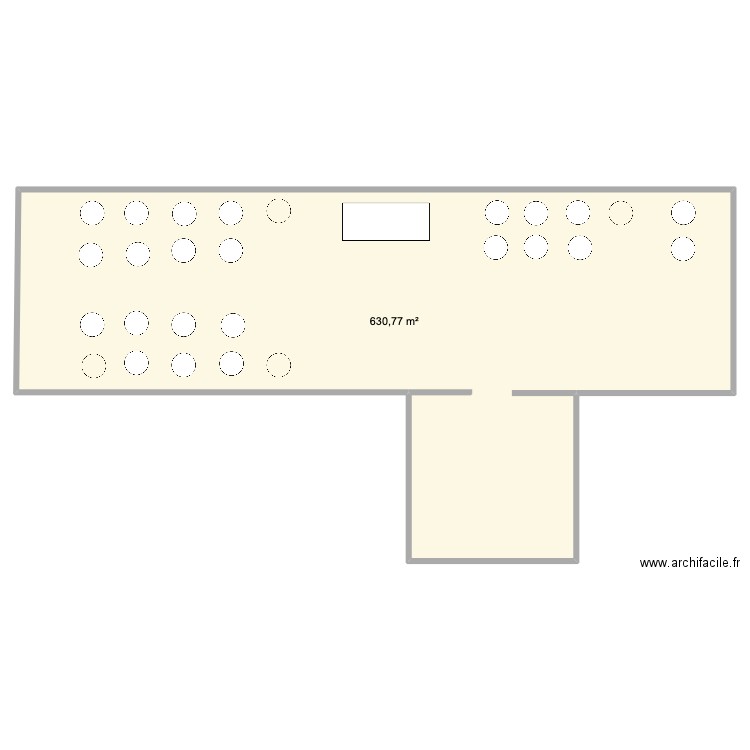 bnv. Plan de 1 pièce et 631 m2