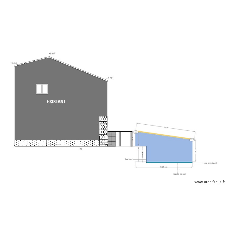 PLAN FACADE NORD OUEST. Plan de 0 pièce et 0 m2