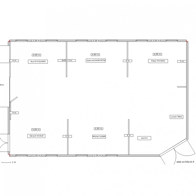 Salle des fetes. Plan de 0 pièce et 0 m2