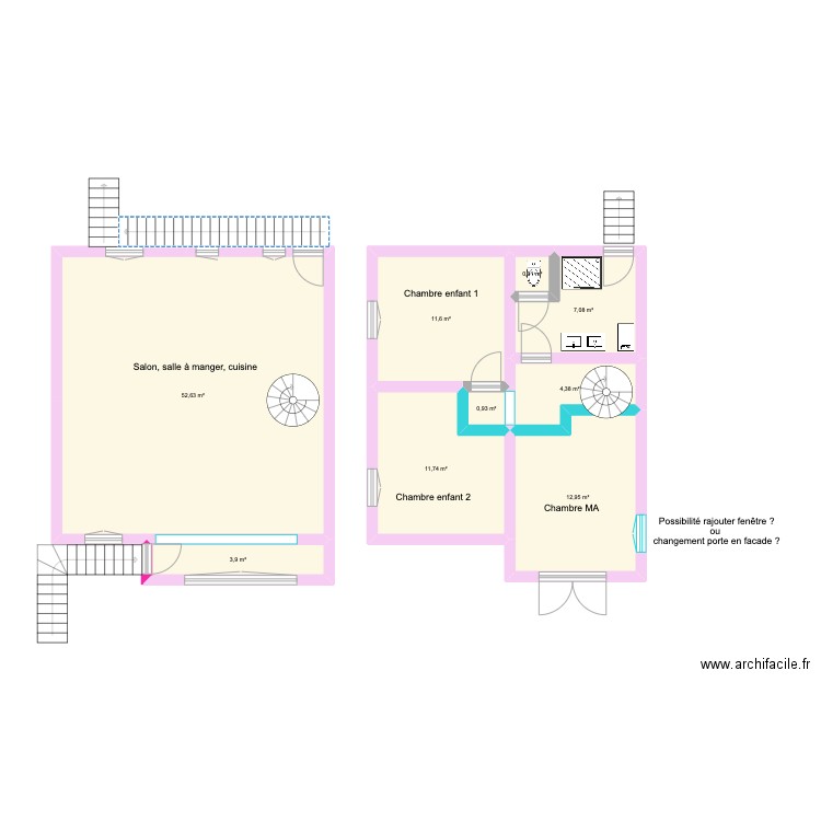 Aristide Briand Projet 2. Plan de 9 pièces et 106 m2