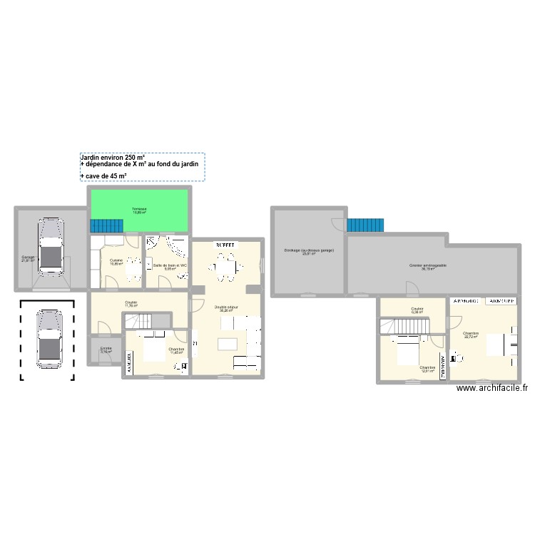 RAKOVIC 44. Plan de 15 pièces et 228 m2