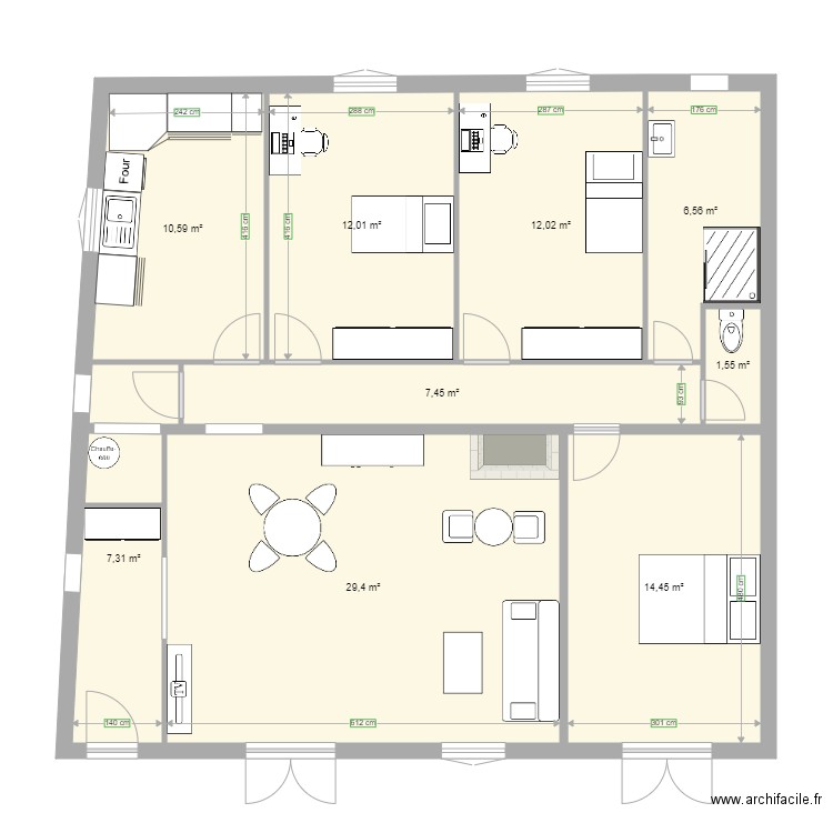 projet etage six fours. Plan de 0 pièce et 0 m2