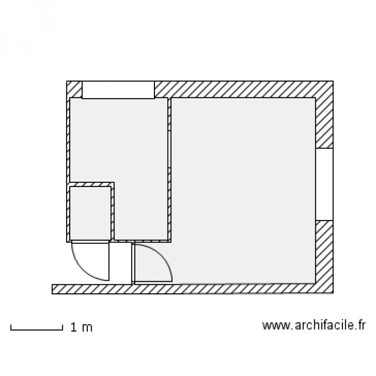 chambre douche. Plan de 0 pièce et 0 m2