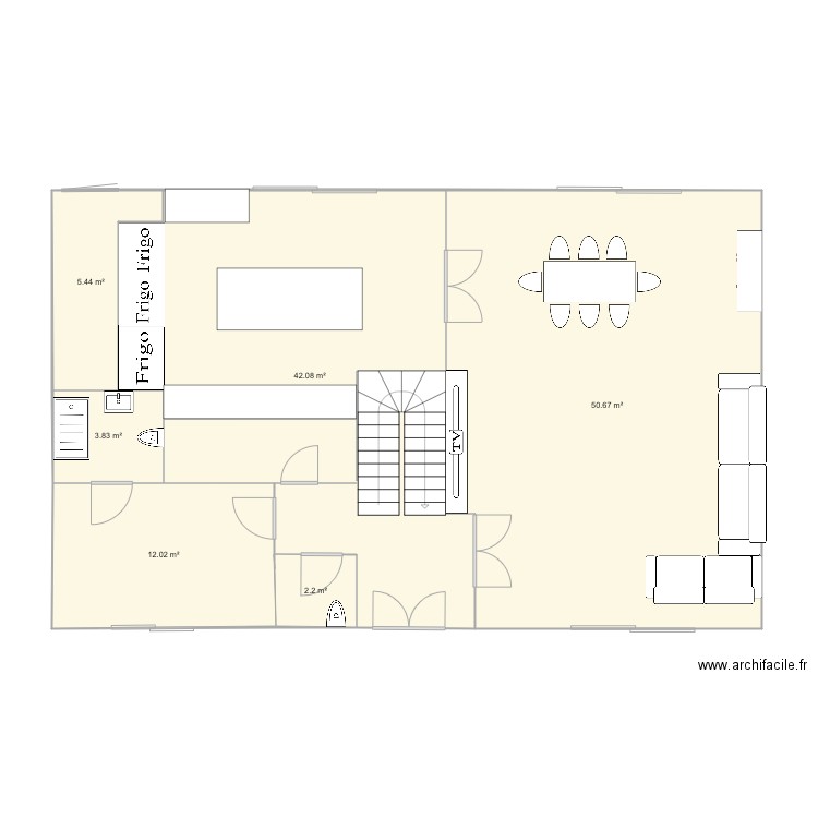 en bas  13 par 8 version ok. Plan de 0 pièce et 0 m2