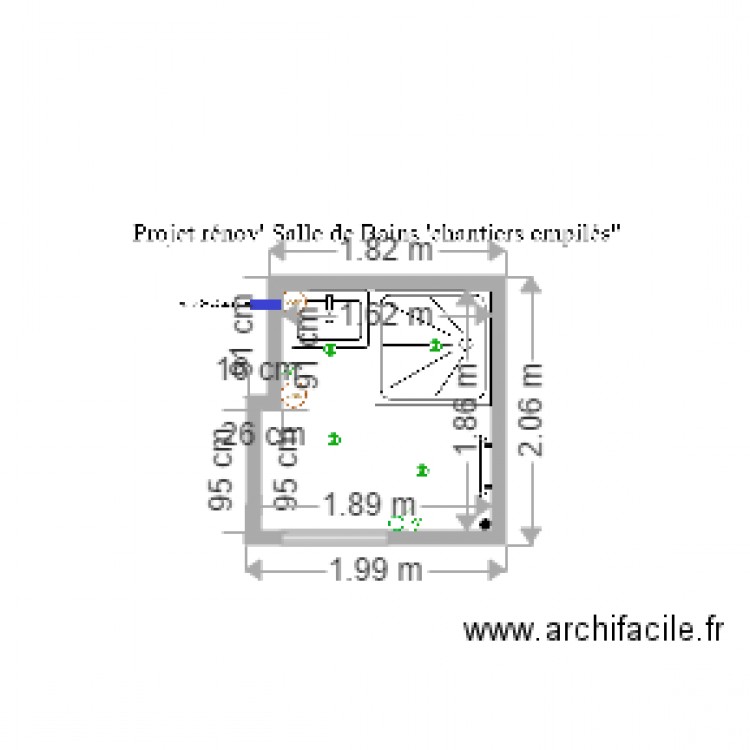 Salle de Bains chantiers empilés. Plan de 0 pièce et 0 m2