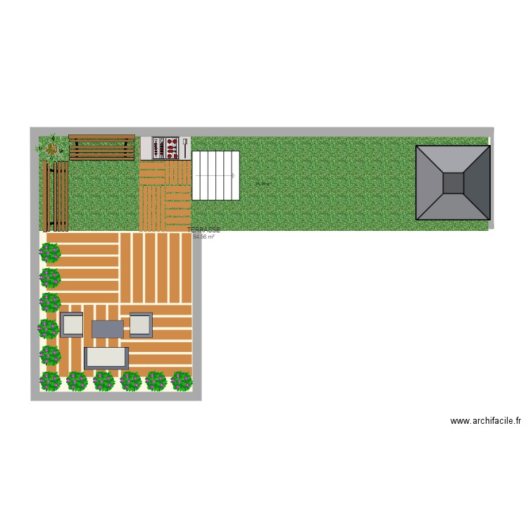 Jardin. Plan de 0 pièce et 0 m2