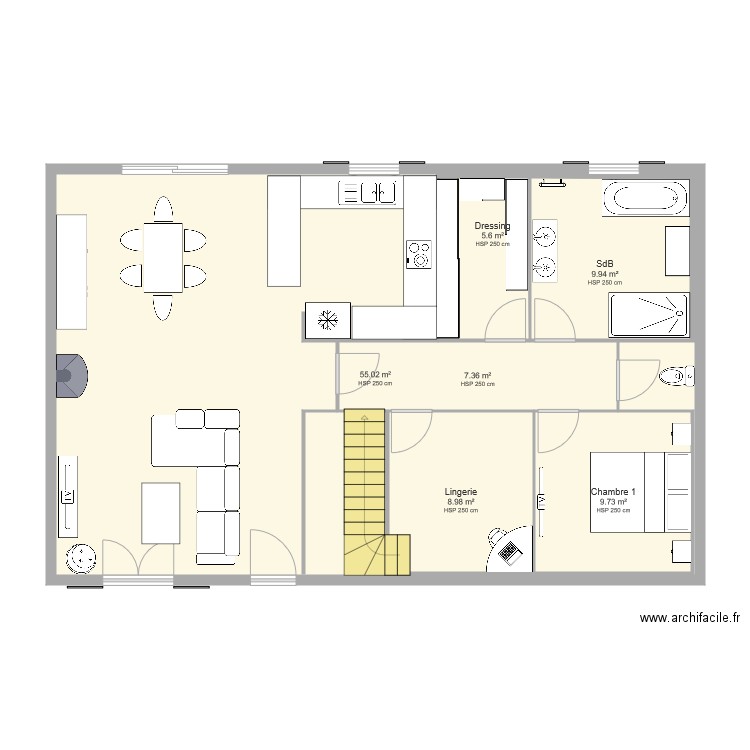 salle de Bain rdc. Plan de 0 pièce et 0 m2