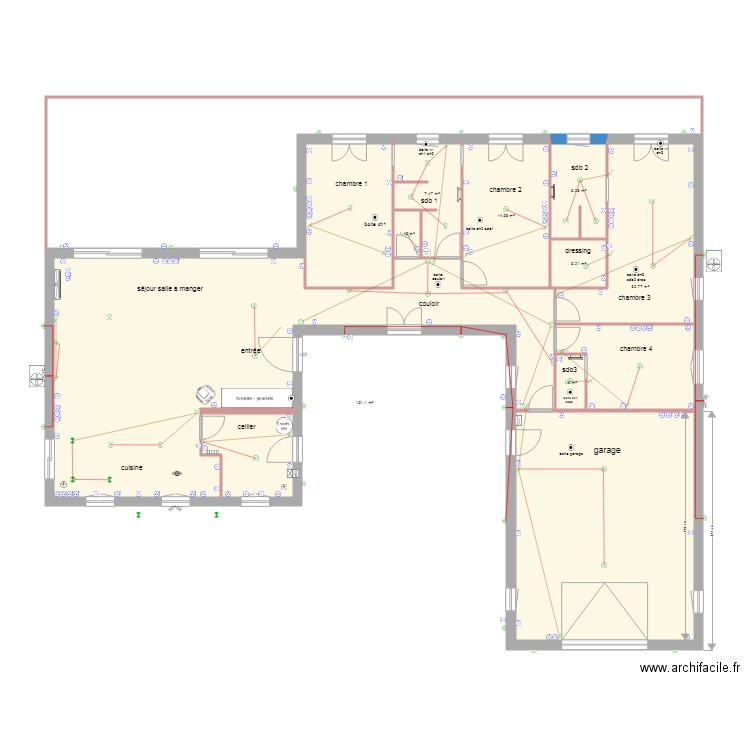 maison. Plan de 0 pièce et 0 m2