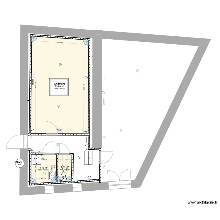 toulaud30. Plan de 3 pièces et 29 m2