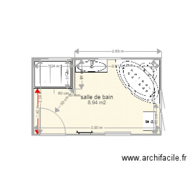 salle de bain. Plan de 0 pièce et 0 m2