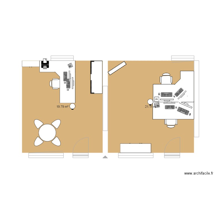 Bureau . Plan de 0 pièce et 0 m2