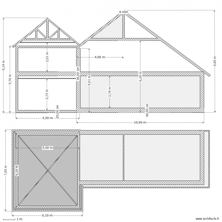   COUPE  TOITURE . Plan de 0 pièce et 0 m2