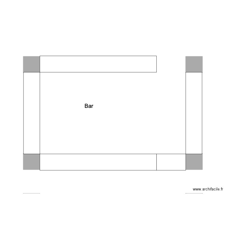 BAR. Plan de 0 pièce et 0 m2