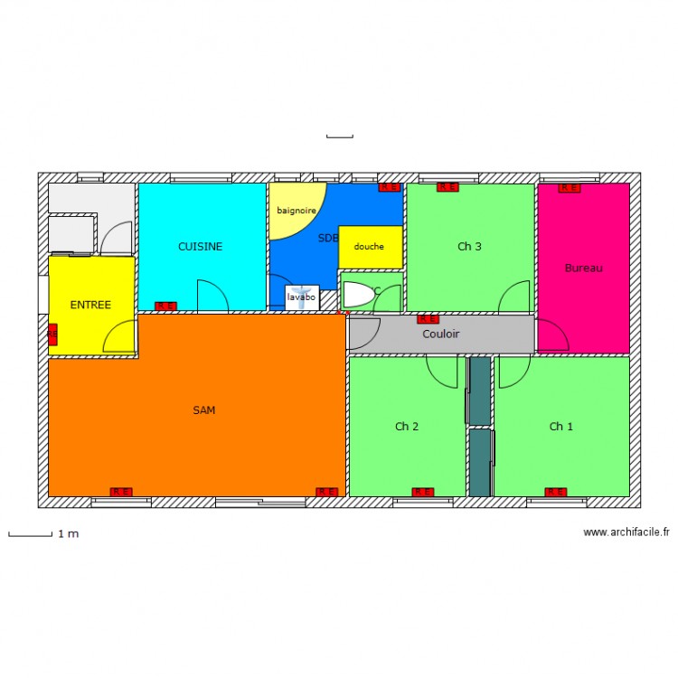 essai sdb. Plan de 0 pièce et 0 m2