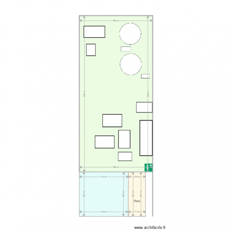 Production. Plan de 0 pièce et 0 m2