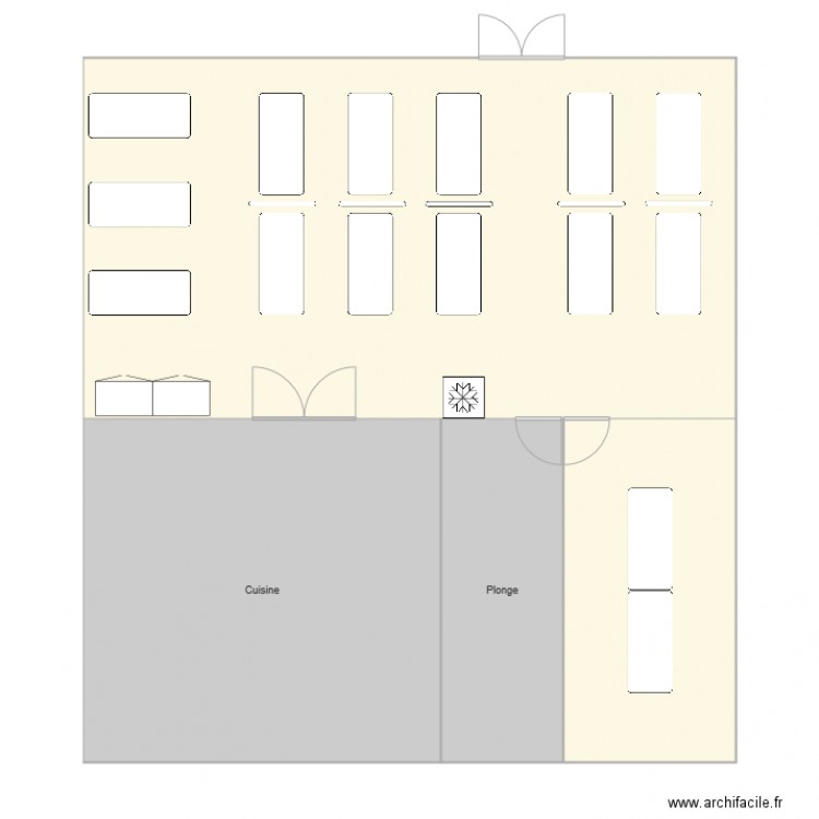 Disposition salle à manger. Plan de 0 pièce et 0 m2