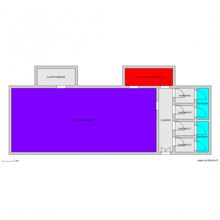 salle de sport. Plan de 0 pièce et 0 m2