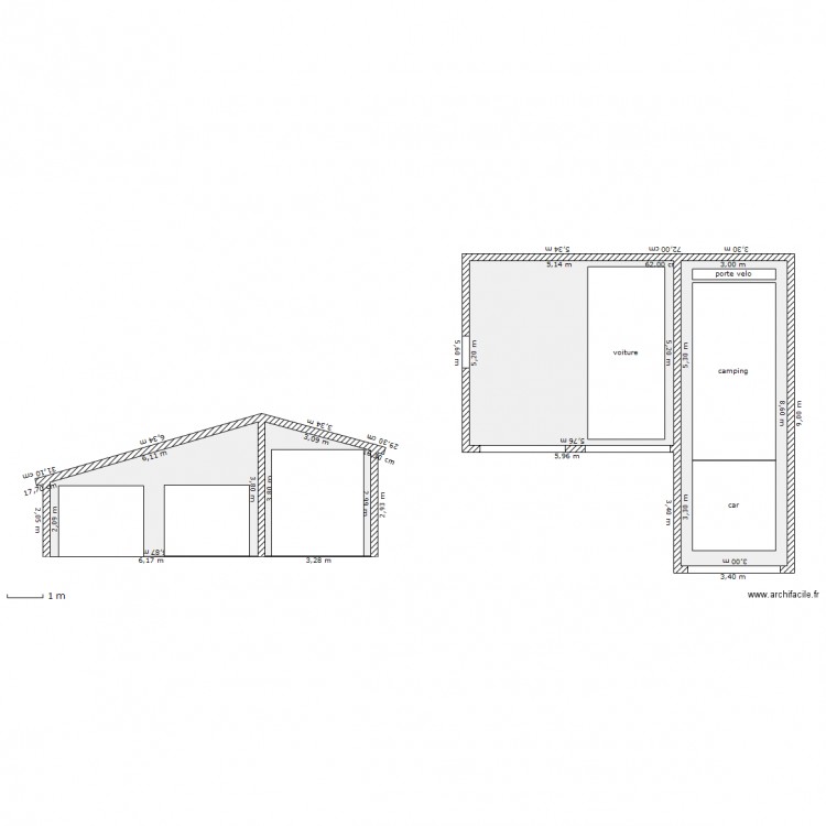 garage  vue dessu. Plan de 0 pièce et 0 m2