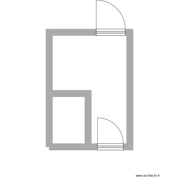 ACP DEUX MAISONS. Plan de 6 pièces et 36 m2