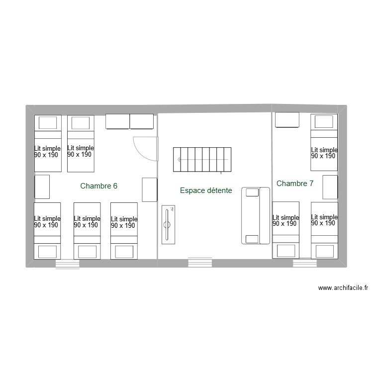 MINOTERIE 2ème. Plan de 2 pièces et 30 m2