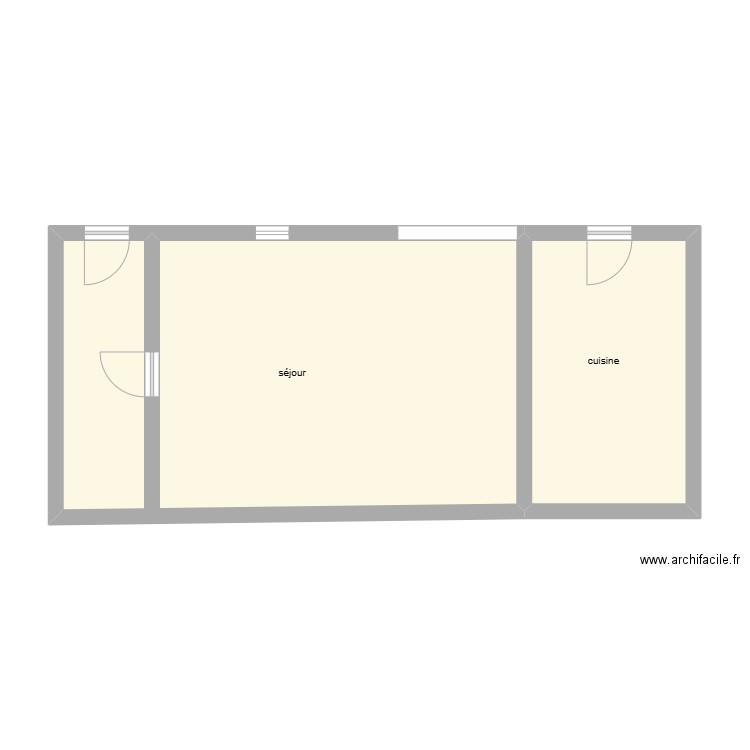 Maison. Plan de 2 pièces et 51 m2