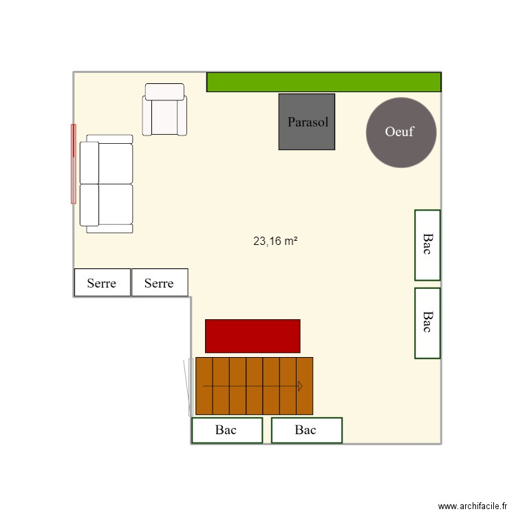 Terrasse. Plan de 0 pièce et 0 m2