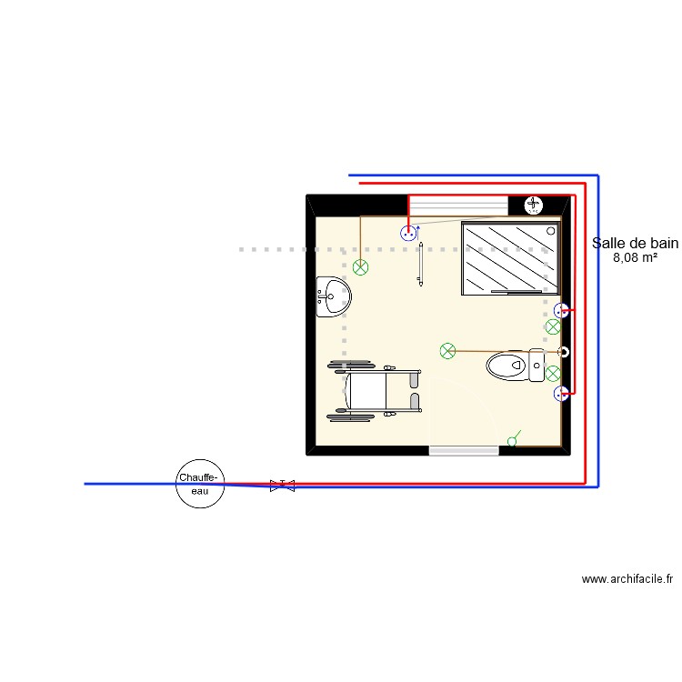 aménagements salle de bain¨pour PMR. Plan de 0 pièce et 0 m2