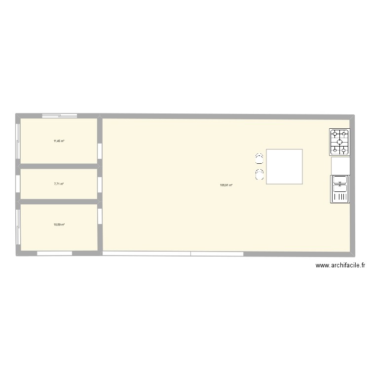 maison. Plan de 4 pièces et 136 m2