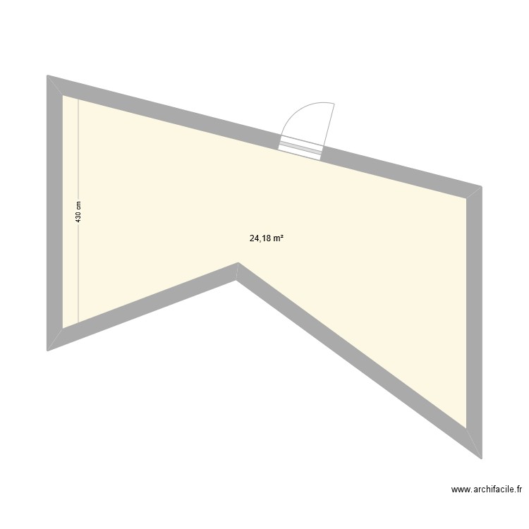 Plan test . Plan de 1 pièce et 24 m2