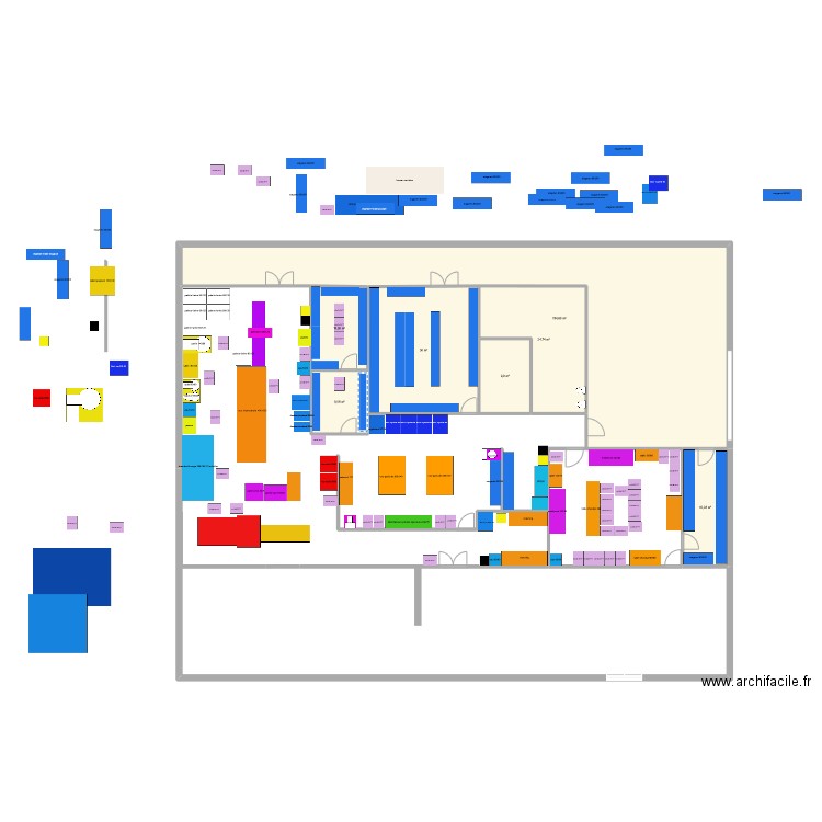 projet  222. Plan de 7 pièces et 220 m2