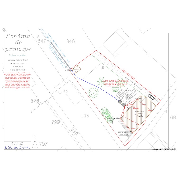 Filière agrée Assainissement. Plan de 0 pièce et 0 m2